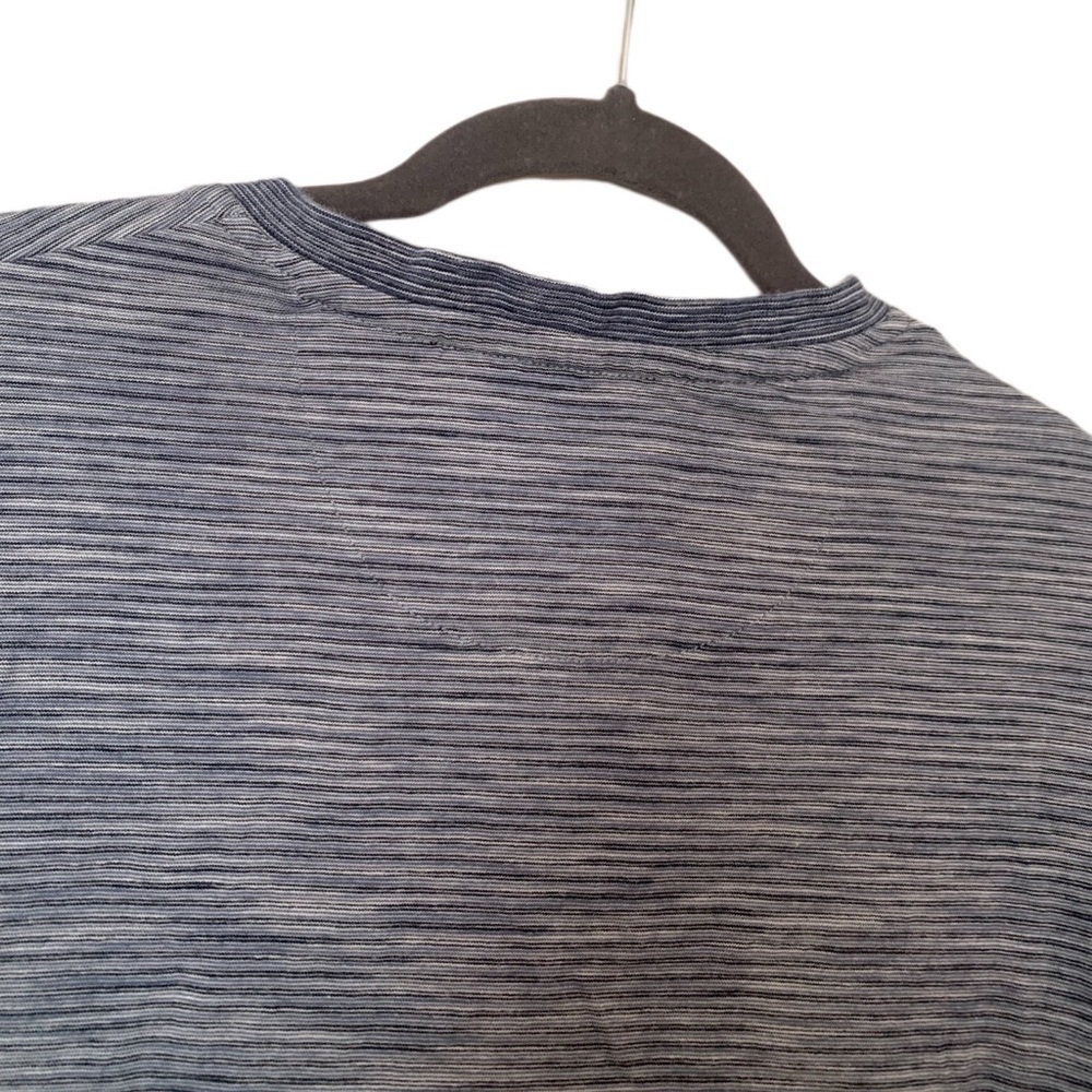 Original Penguin Mens Henley Raglan Long Sleeve Button Shirt Sweater Gray Blue - Picture 4 of 10